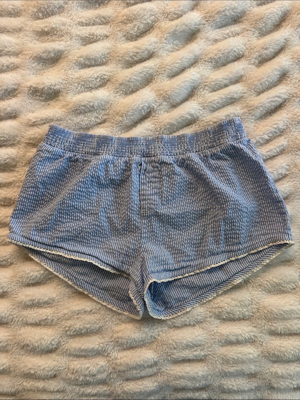 Blue Pinstriped Boxer Shorts